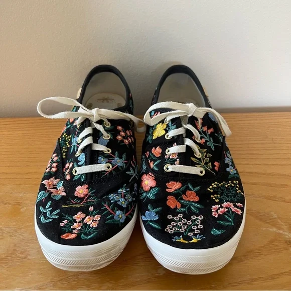 {Keds x Rifle Paper Co} Floral Embroidered Sneakers - Picture 10 of 11